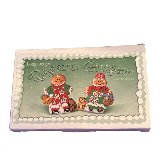 Longaberger 2000 Roger and Ginger Cookie Molds #36536 Holiday New in‎ Box - Picture 5 of 6